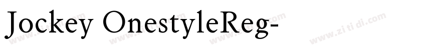 Jockey OnestyleReg字体转换